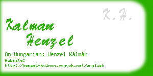kalman henzel business card